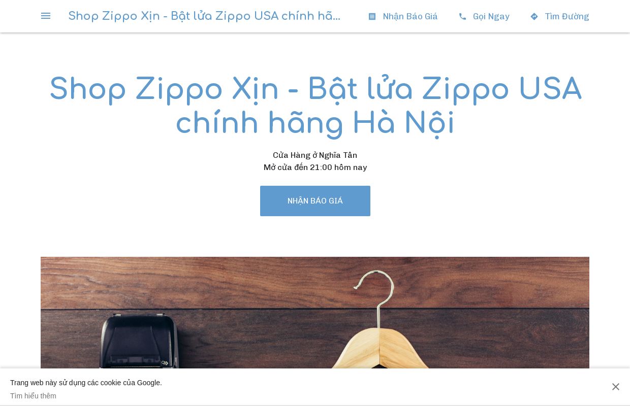 Shop Zippo Xịn - Bật lửa Zippo USA chính hãng Hà Nội - Cửa Hàng ở Nghĩa Tân